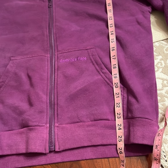Penzy’s Spices Kindness Zippered Hoodie Size Medium in Purple NWT Tie Dyed - Picture 8 of 8